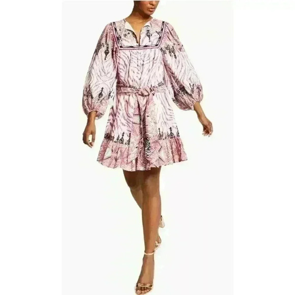 INC International Concepts Dresses & Skirts - Inc Inter Concepts Luxe Boho Paisley Zebra‎ Tie-Waist Mini Dress Small TORN